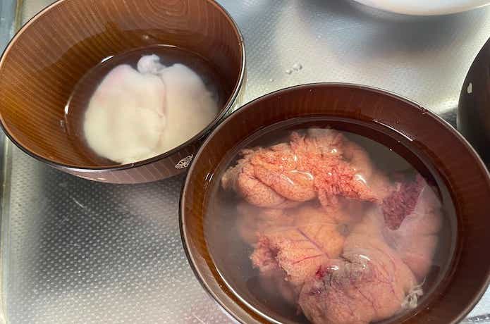 卵巣と白子の下処理