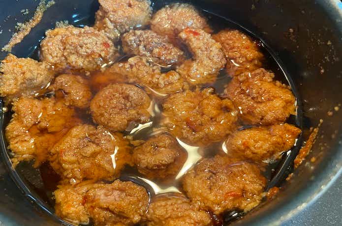 煮込んだ卵巣
