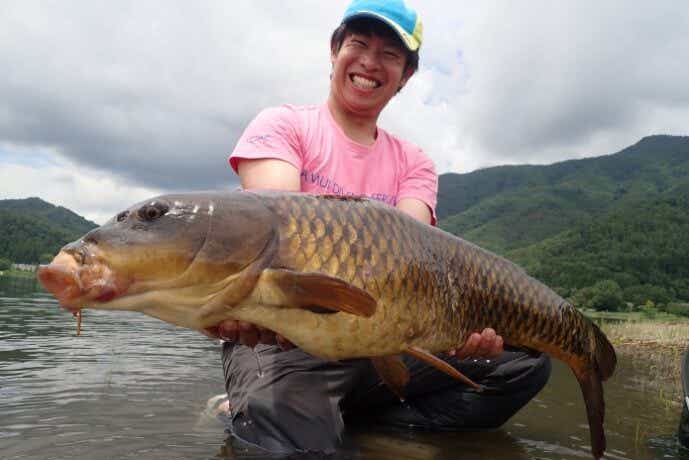 90cmを超える巨鯉