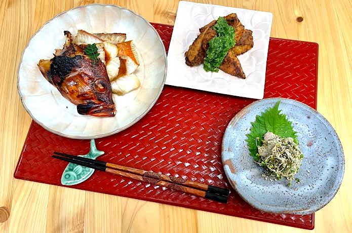 アカハタ料理3品