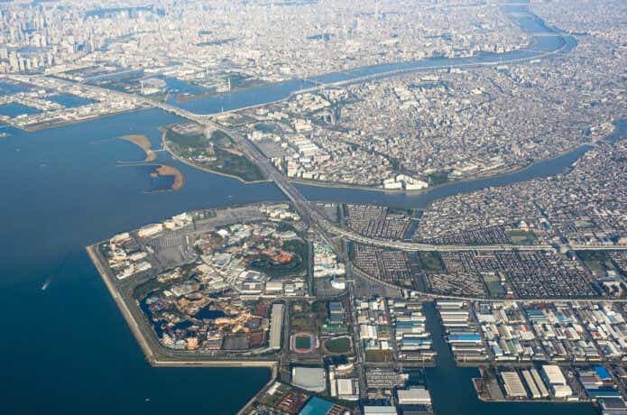 東京湾の空撮