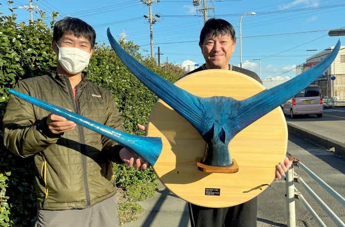 飛魚丸で作ったカジキの剥製