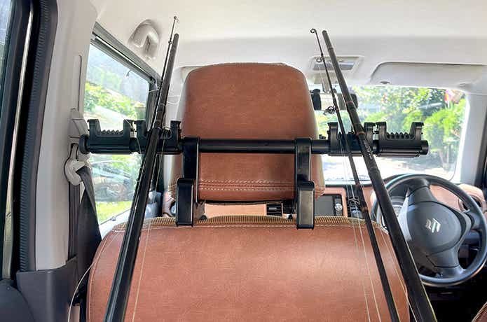 槌屋ヤックのヘッドレスト用ロッドホルダー