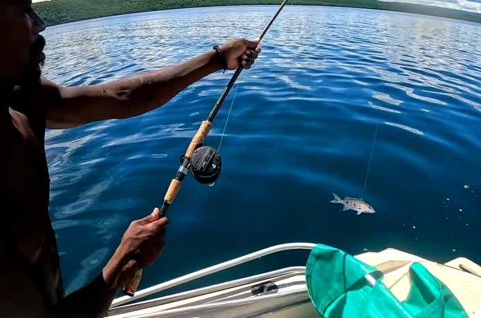 タンガニーカ湖で泳がせ釣り