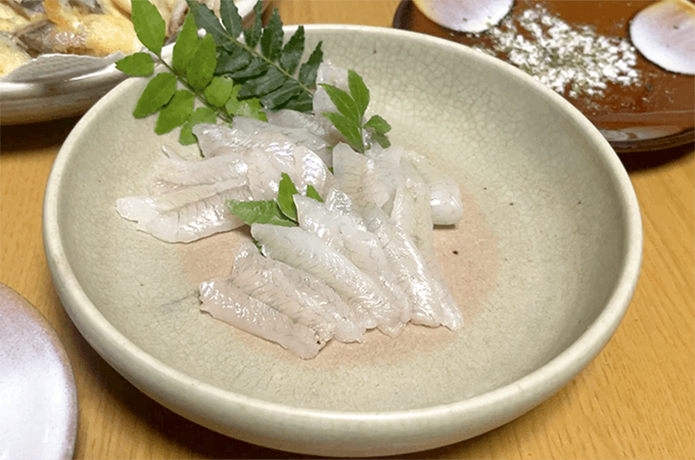 ハゼの刺身