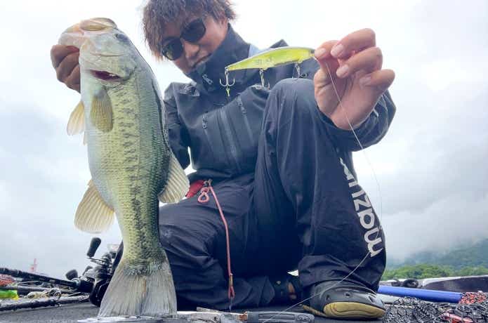 ミノーで釣れたバス