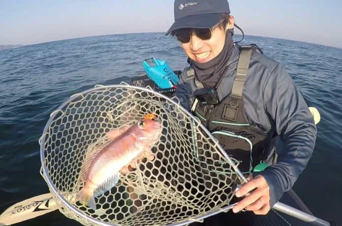 サップで甘鯛釣り
