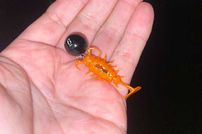 チヌ釣るやつにワームをセット
