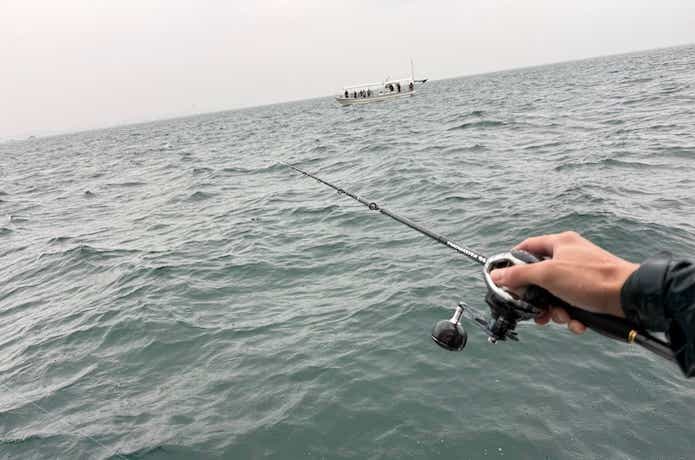二見沖で船タコ釣り