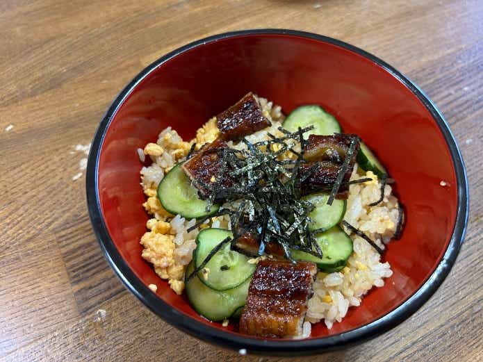 うなぎと卵の混ぜご飯