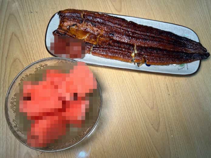 うなぎと梅干とスイカ