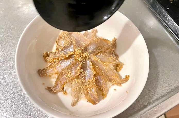 出汁をかけたら完成