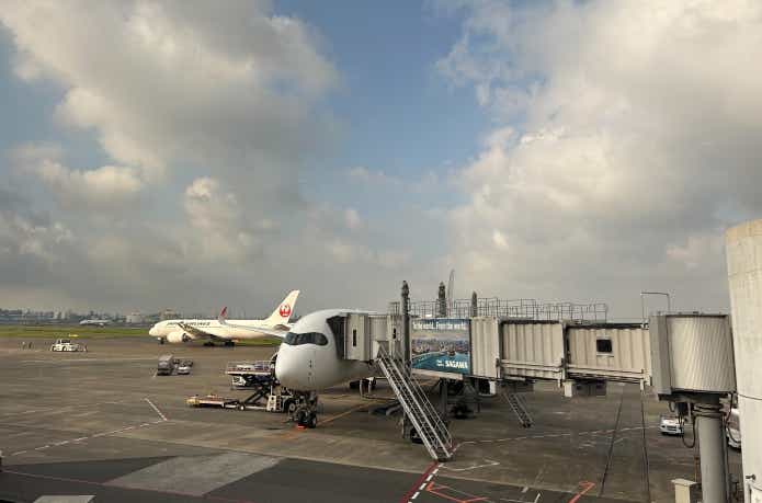 福岡行きの飛行機
