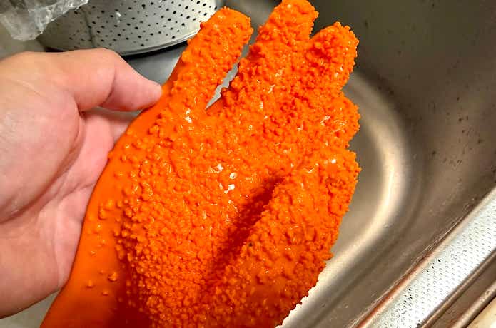 凹凸はしっかりと洗う