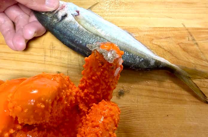 細かなうろこがしっかりと取れる