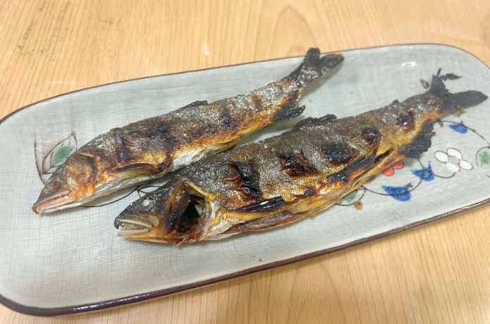 落ち鮎の塩焼き