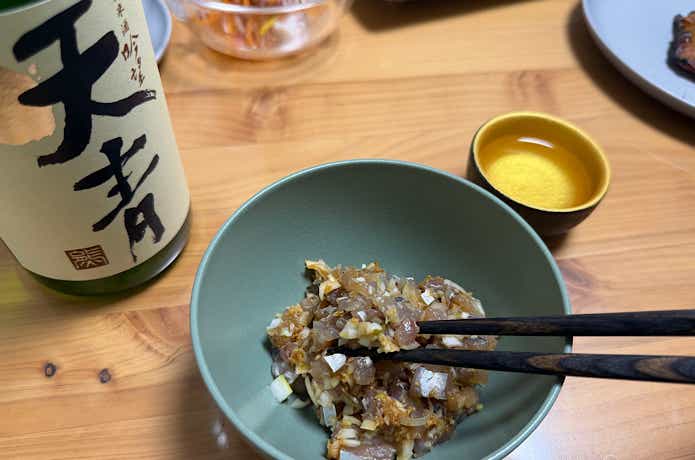 なめろうと熱燗