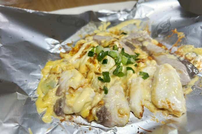 刺身の残り物で作ったマヨネーズ焼き