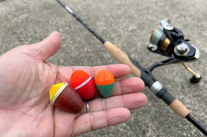 フカセ釣りに使う円錐ウキ