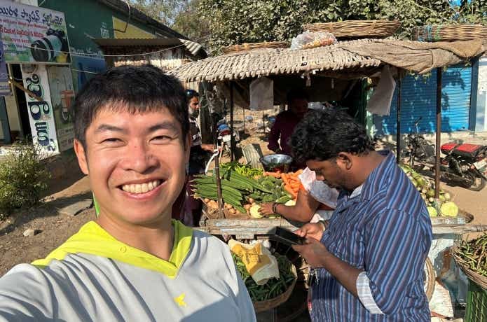 インドの野菜売り場