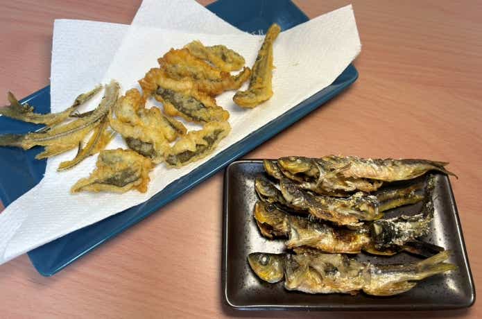川の雑魚料理