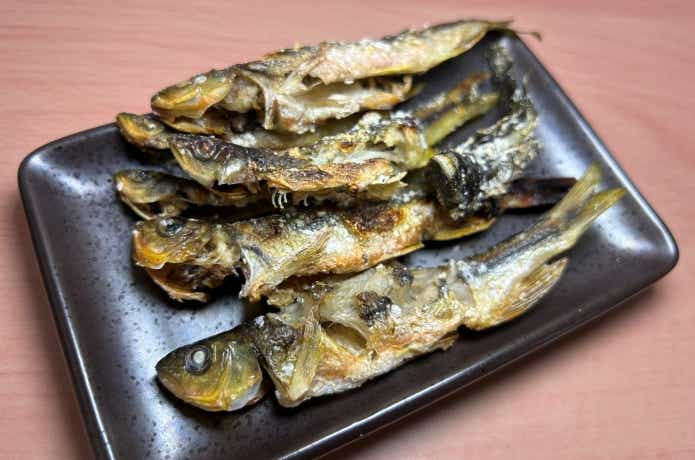 カワムツの塩焼き
