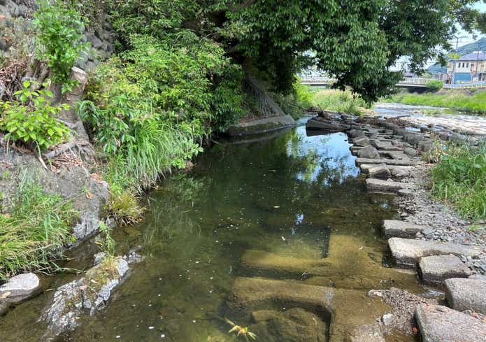 チャビングのポイントになる住宅地を流れる川