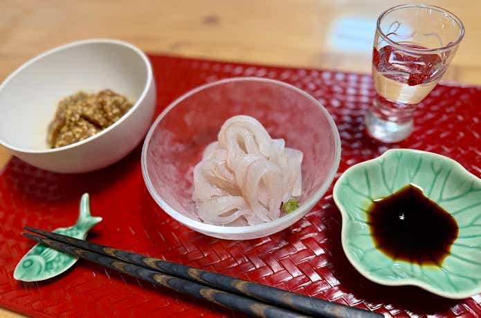 釣った魚の刺身